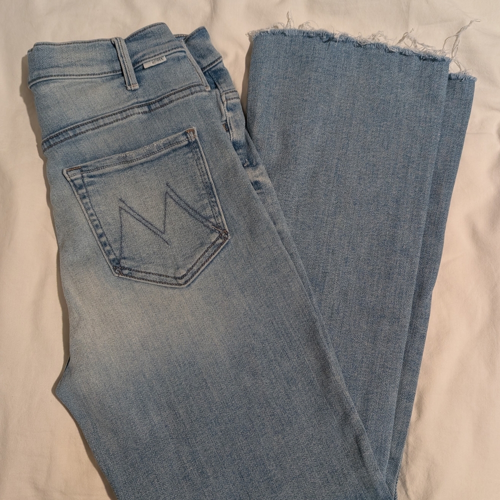 MOTHER Light Blue Ankle Jeans